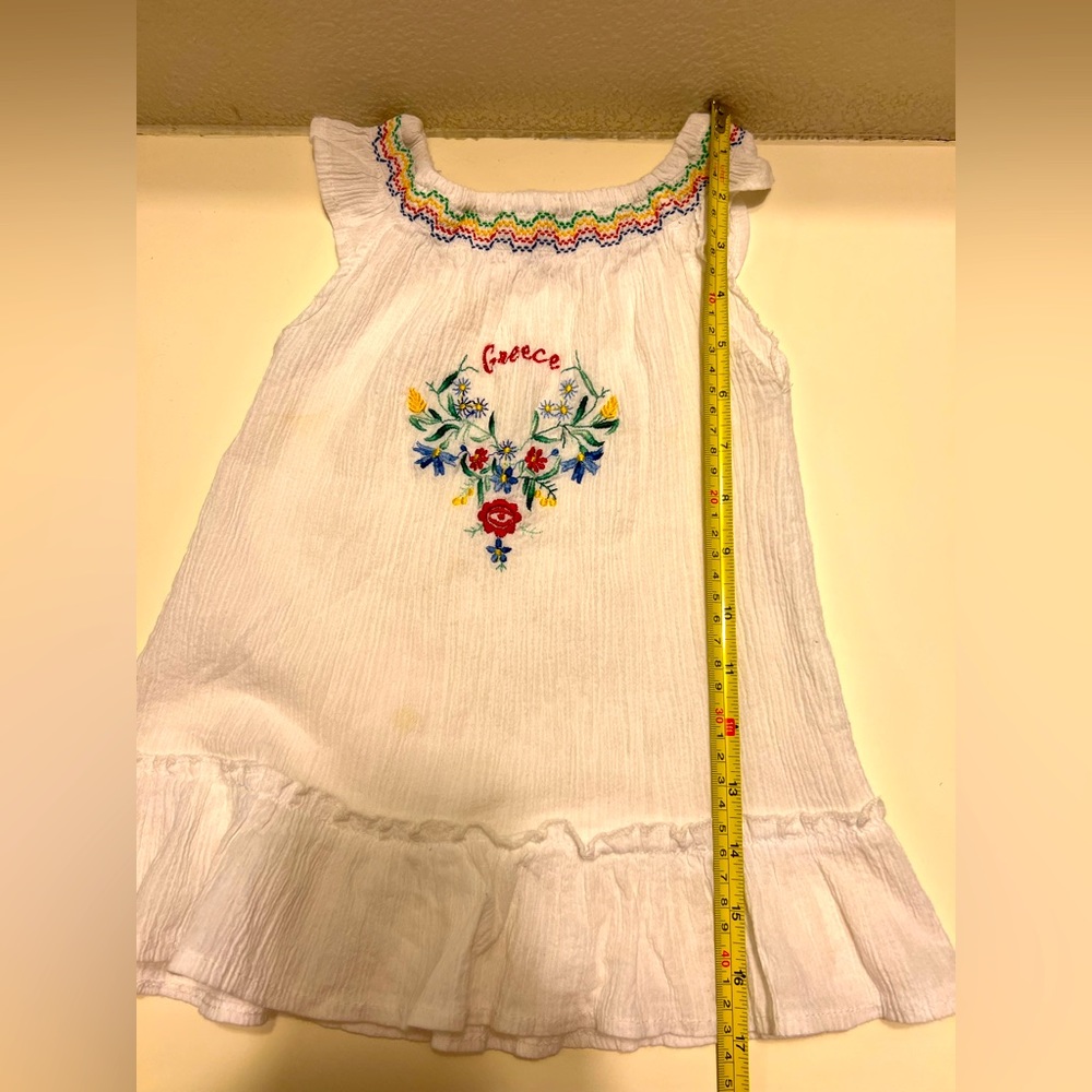 100 percent cotton girls dress made in greece - Picture 6 of 7
